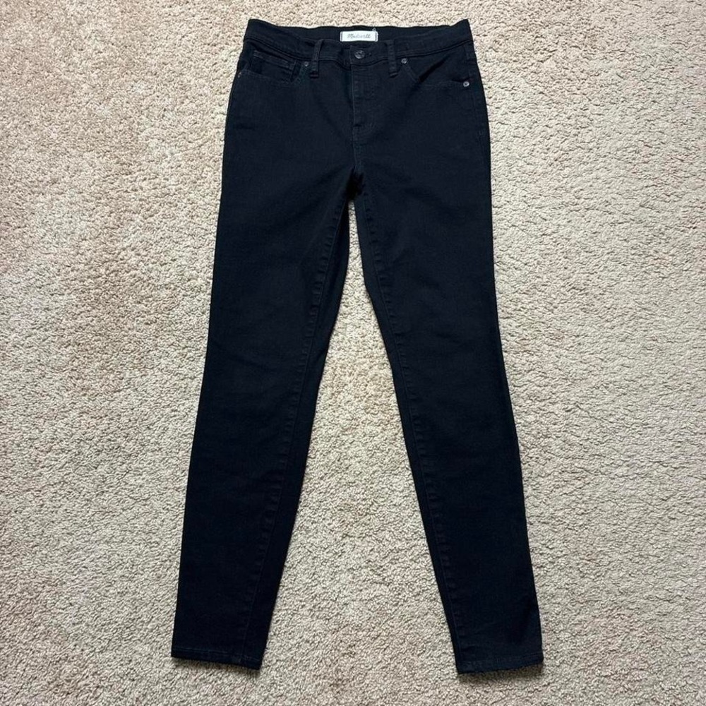 Madewell 9" High Riser Skinny Skinny Black Stretch Jeans Size 29